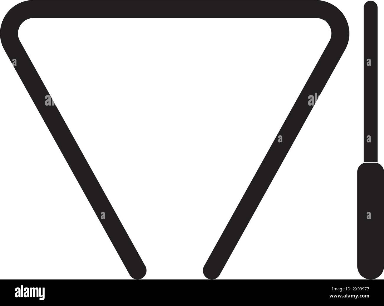 Icône triangle instruments de musique traditionnels illustration vectorielle conception de symbole Illustration de Vecteur