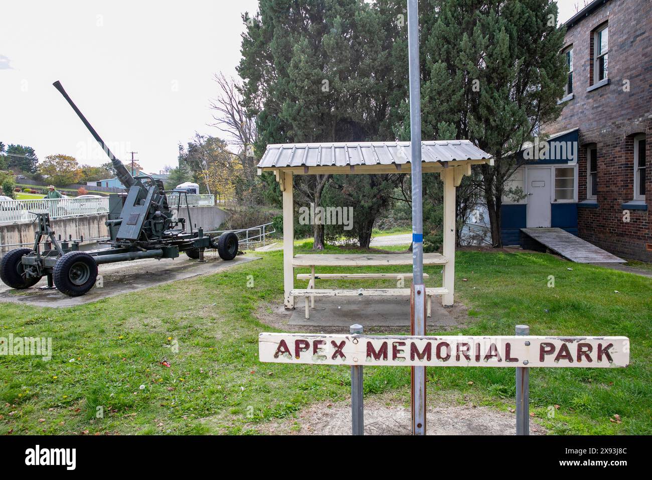 Ville d'Uralla en Nouvelle-Galles du Sud et parc mémorial de guerre d'Apex, Nouvelle-Galles du Sud, Australie Banque D'Images