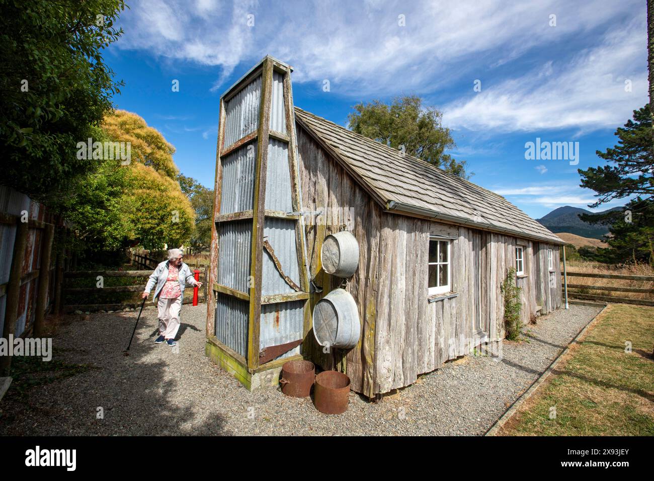 Rai Valley Cottage près de Nelson, Nouvelle-Zélande Banque D'Images