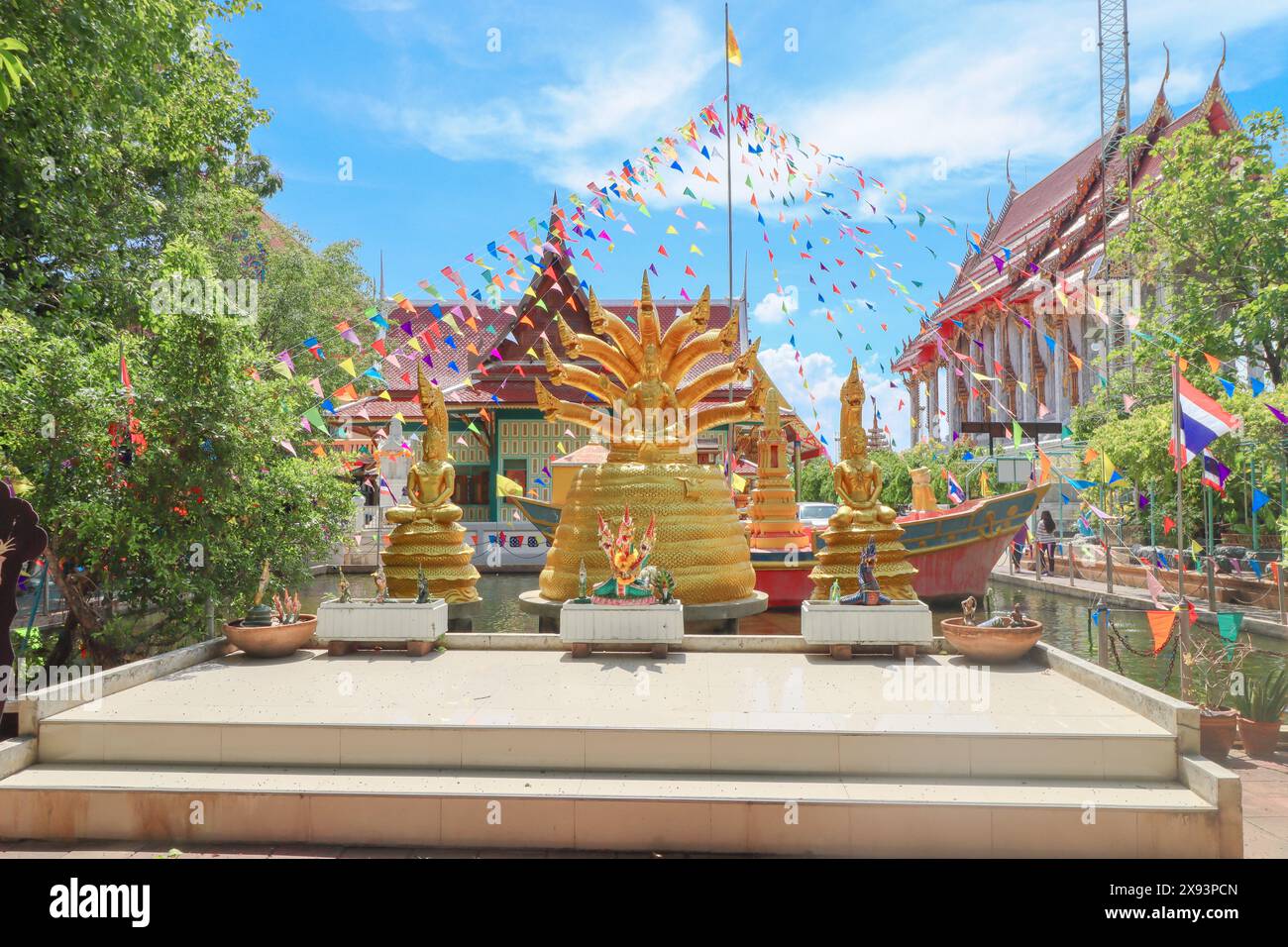 Temple Wat Sri Waree Noi, Samut Prakan, Thaïlande Banque D'Images