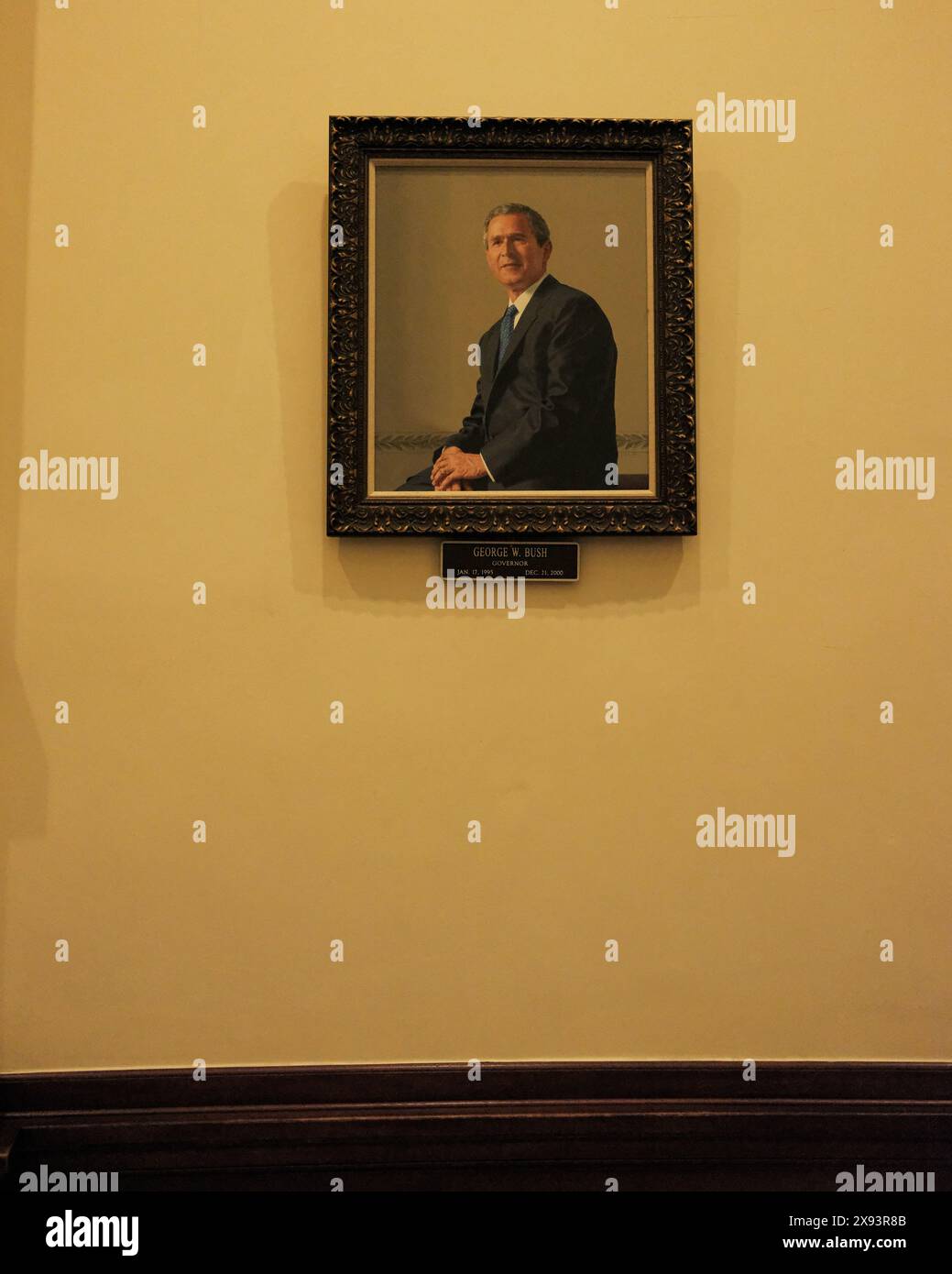 Peinture de George W Bush dans Austin Capitol Building Banque D'Images