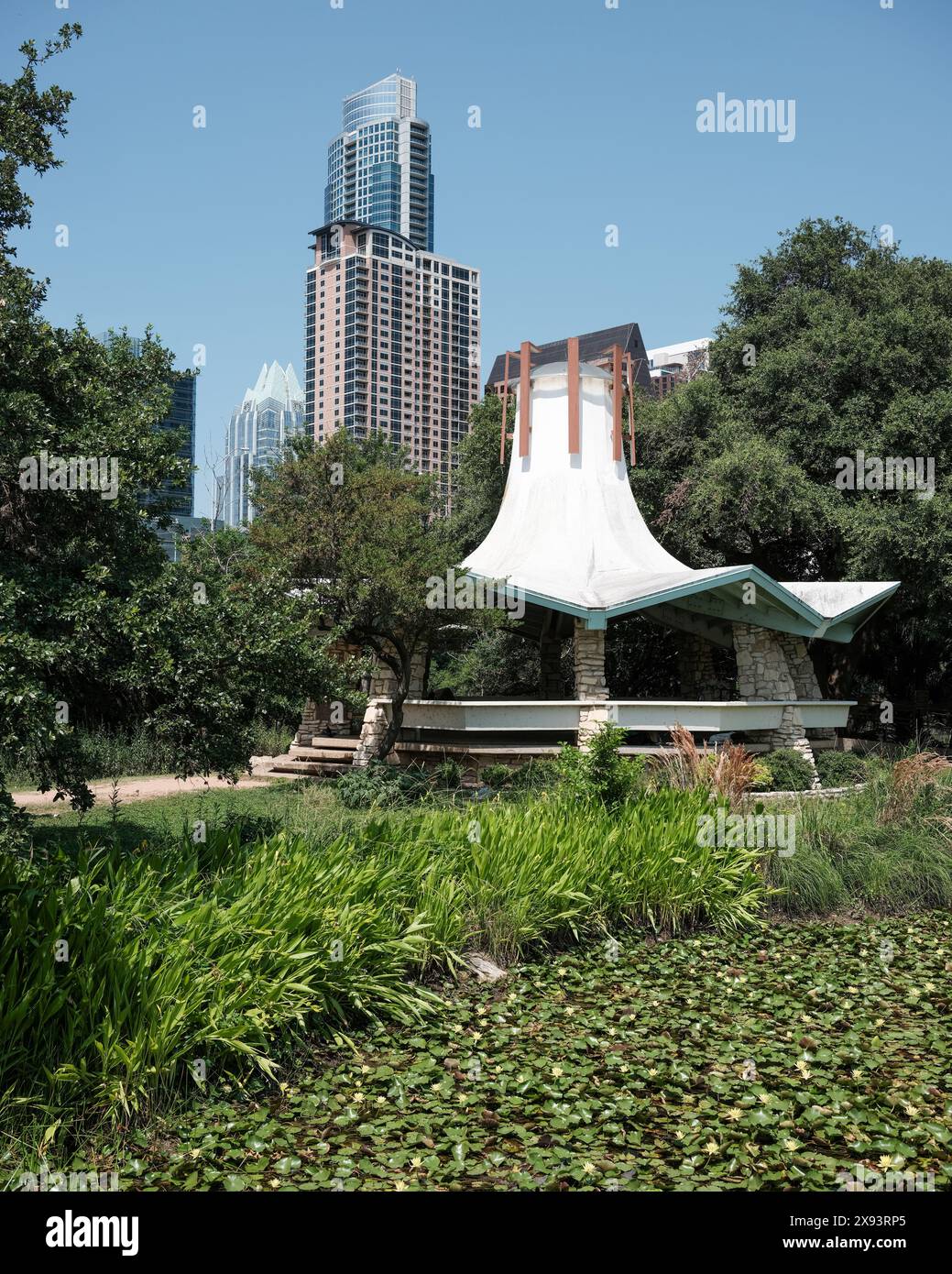 Belvédère du lac de la ville de Fannie Davis, Austin, Texas Banque D'Images