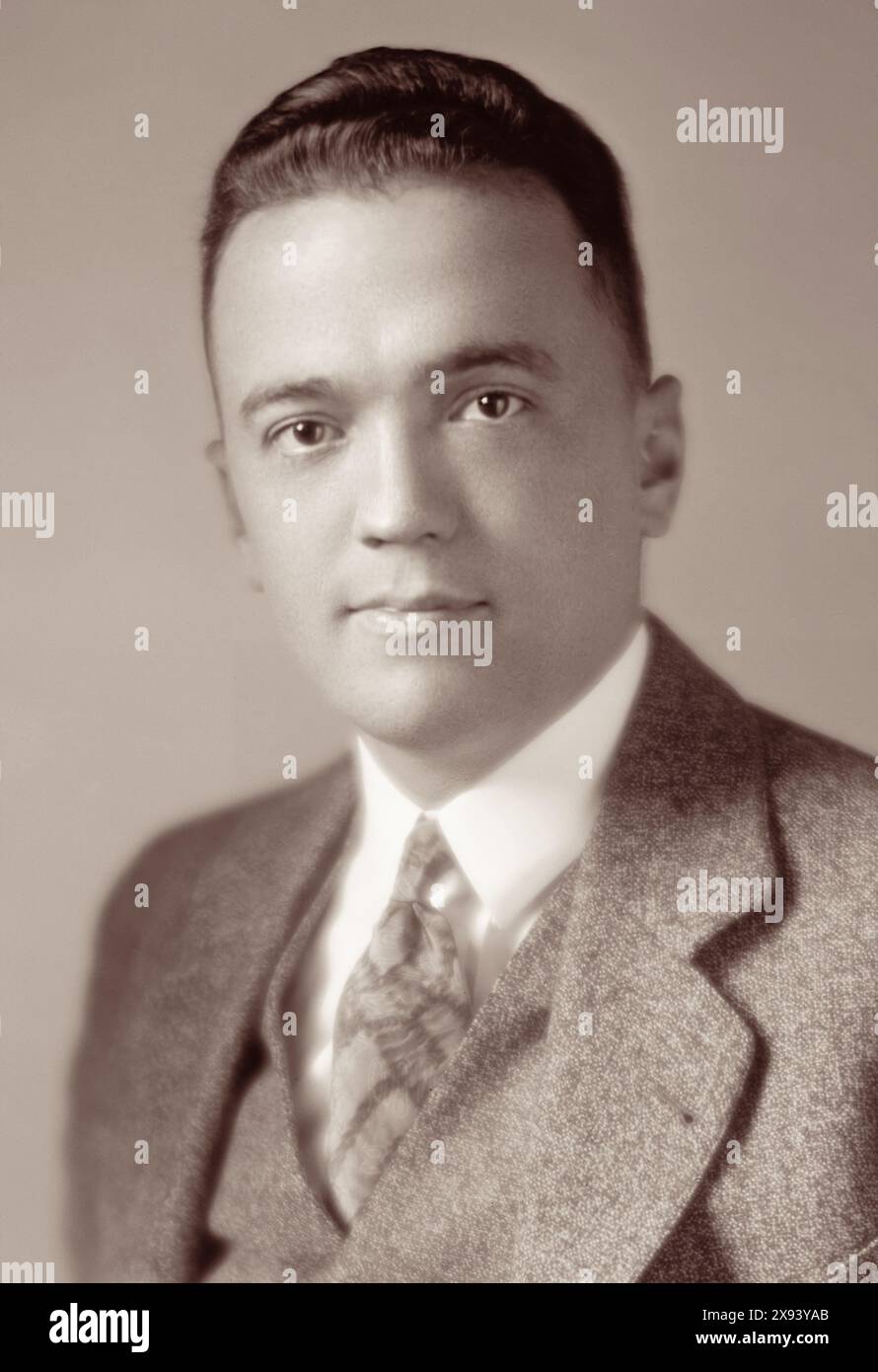J. Edgar Hoover (1895-1972), dernier directeur du Bureau of investigation (BOI) et premier directeur du Federal Bureau of investigation (FBI). Banque D'Images J. Edgar Hoover (1895-1972), dernier directeur du Bureau of investigation (BOI) et premier directeur du Federal Bureau of investigation (FBI). Banque D'Images
