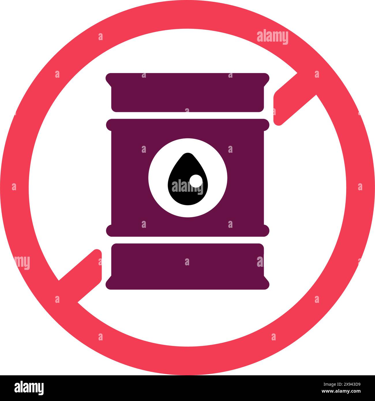 Illustration d'icône vectorielle sur le thème de l'écologie (pas de combustibles fossiles) Illustration de Vecteur
