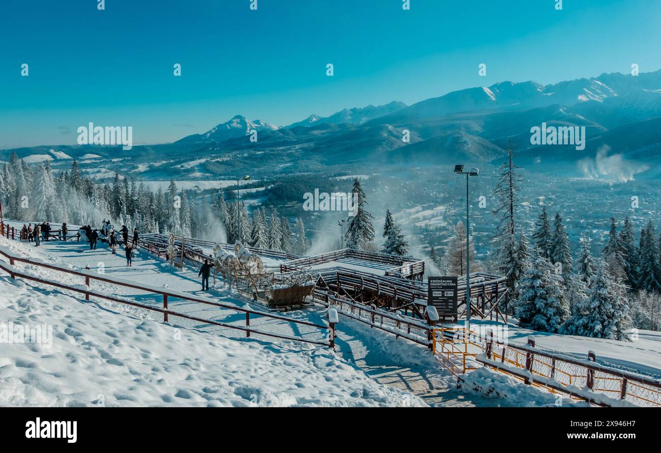 Vue panoramique de Zakopane, Pologne vue de la station de montagne Gubalowka Banque D'Images