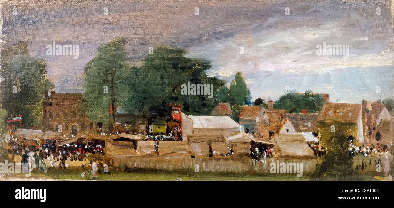 John Constable, A Village Fair, (probablement à East Bergholt), peinture à l'huile sur toile, 1811 Banque D'Images