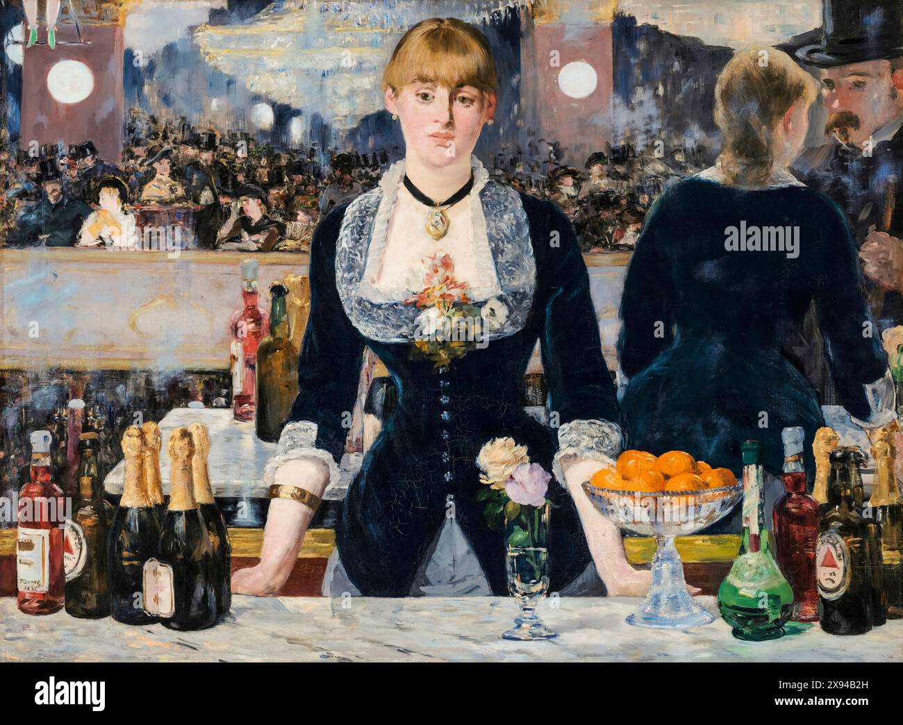 Edouard Manet, Bar aux Folies-Bergère, peinture impressionniste à l'huile sur toile, 1882 Banque D'Images