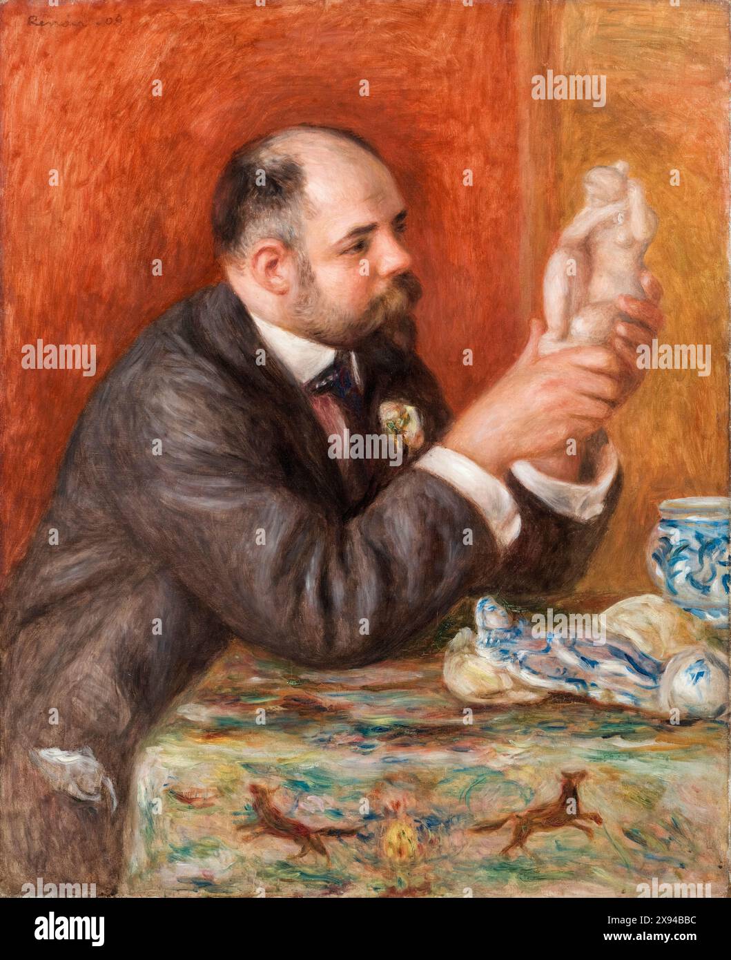 Pierre Auguste Renoir, Portrait d'Ambroise Vollard, peinture à l'huile sur toile, 1908 Banque D'Images