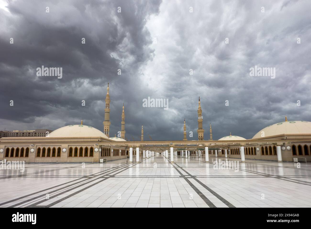 Al Madinah Al Munawwarah lieu sacré islamique en Arabie Saoudite Banque D'Images