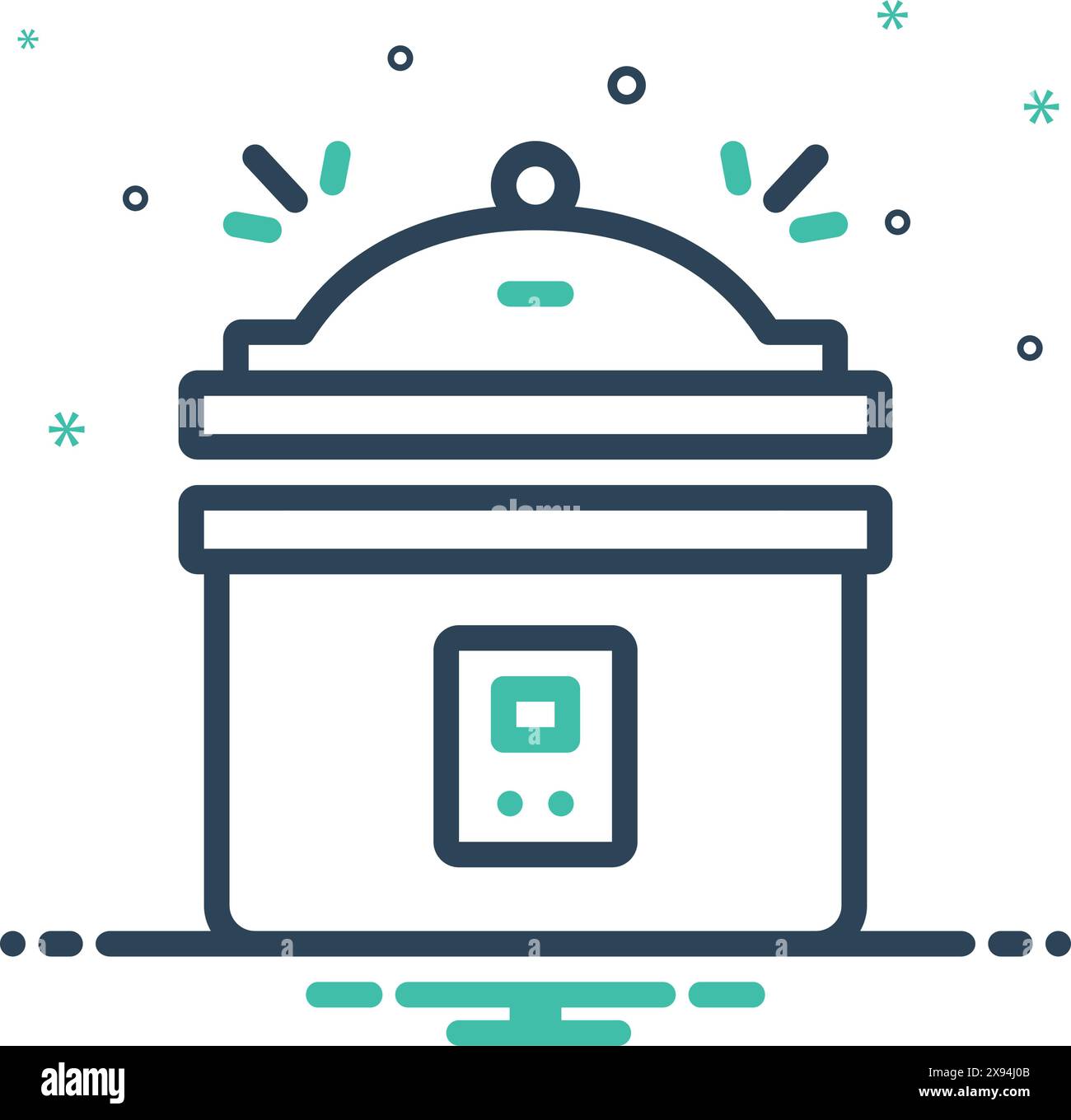 Icône pour autocuiseur instantané pot, instantané, pot Illustration de Vecteur