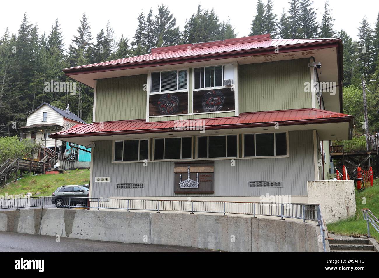 Communauté indienne de Ketchikan, avenue Deermount, Ketchikan, île Revillagigedo, détroit de Clarence, Alaska, États-Unis, Golfe d'Alaska, Amérique du Nord Banque D'Images