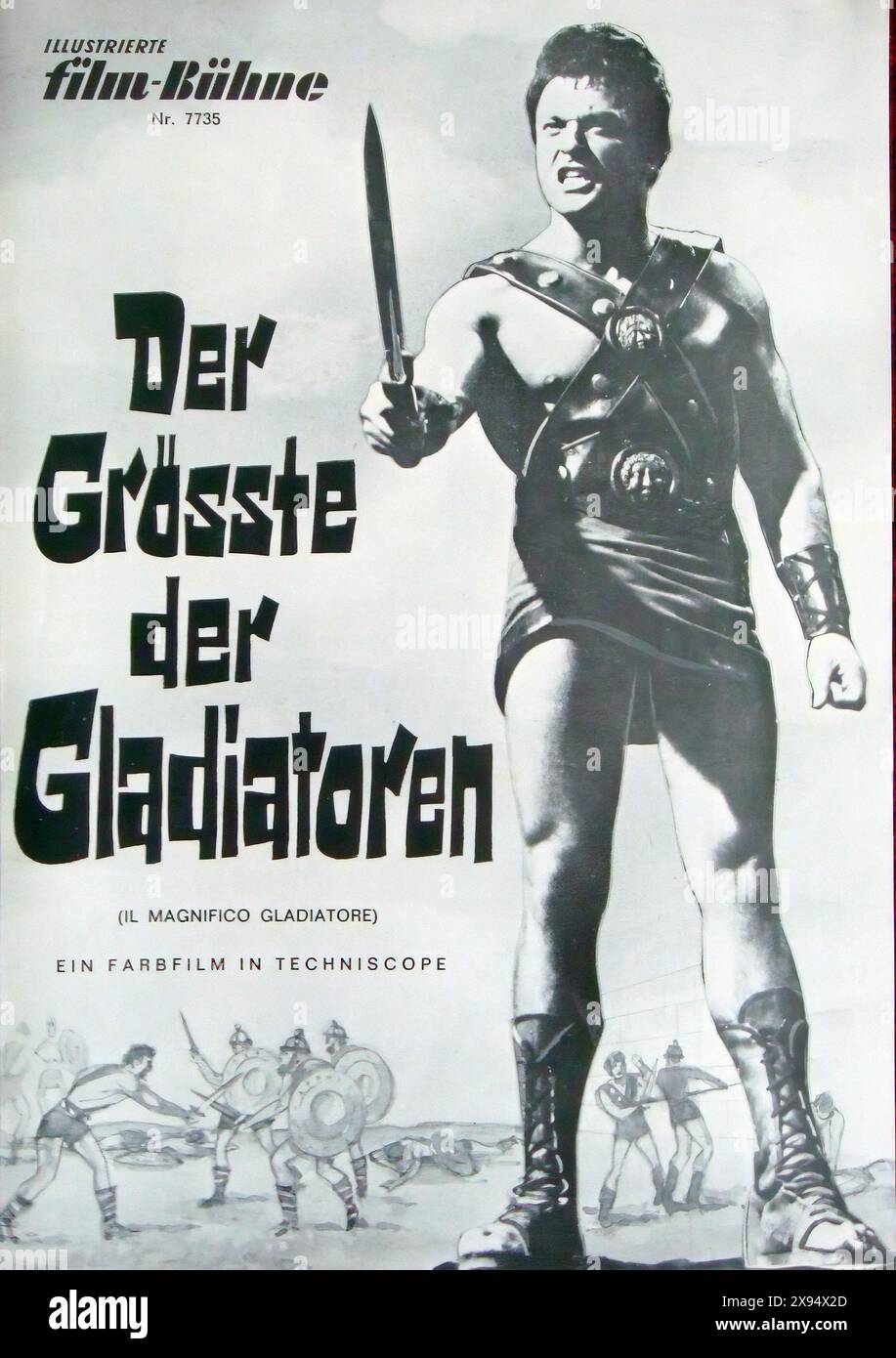 MAGNIFIQUE GLADIATEUR, LE (1964) 004 - affiche de cinéma allemand vintage Banque D'Images