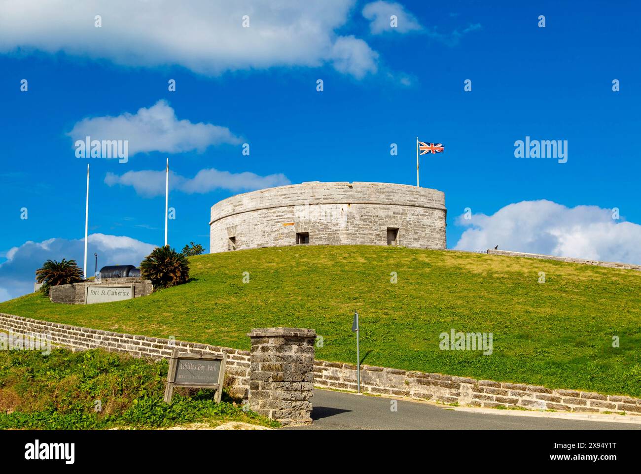 Fort : Catherine, construit en 1612, en service jusqu'au XXe siècle, aujourd'hui musée, UNESCO, est l'île George, Bermudes, Atlantique Nord Banque D'Images