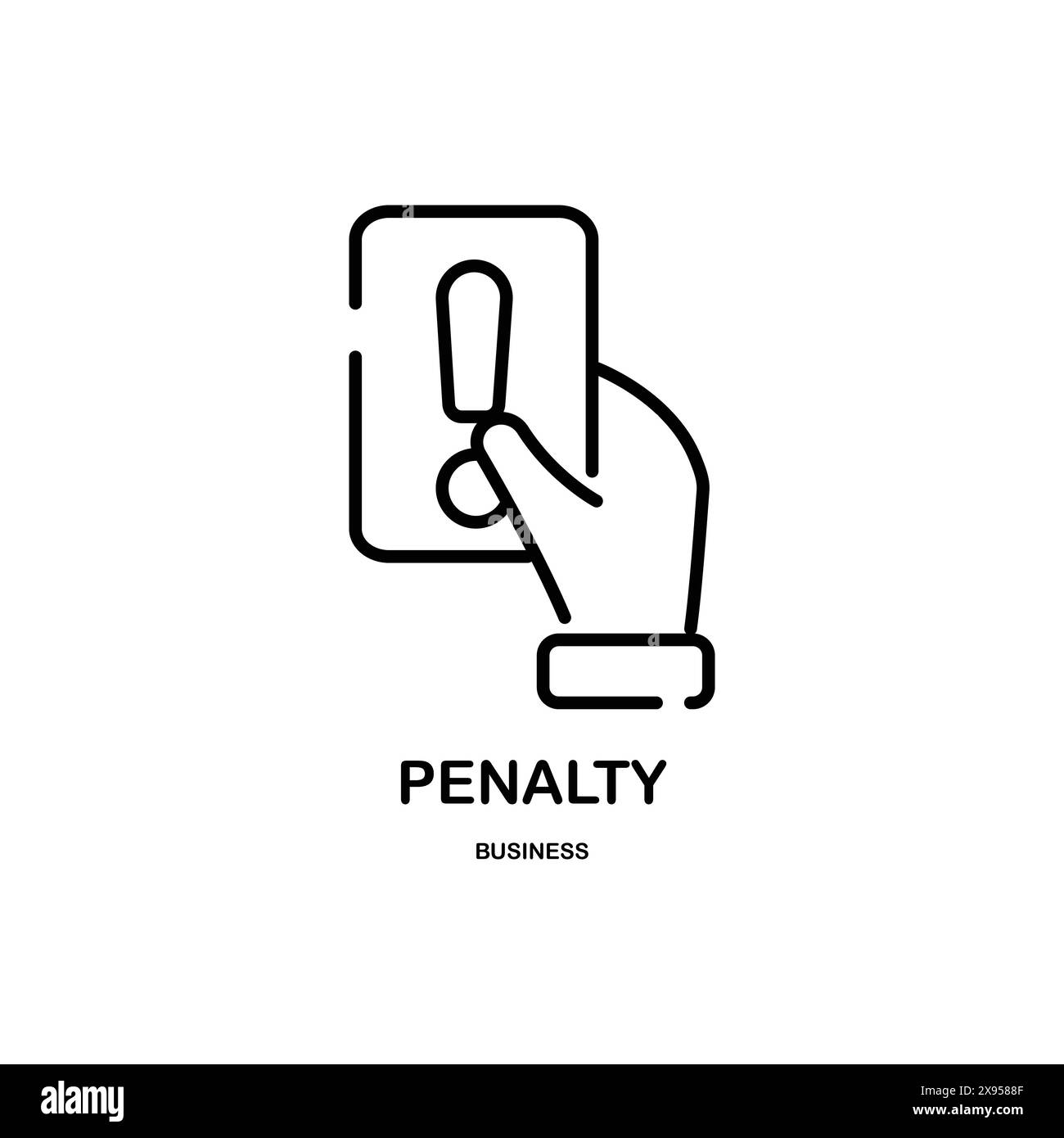 Notification, pénalité, icône de sanction. Élément de l'icône de projet de données générales pour le concept mobile Illustration de Vecteur