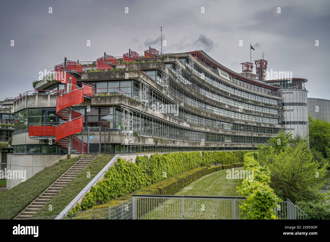 Cour européenne des droits de l'homme CEDH, Strasbourg, Bas-Rhin, France, Europäischer Gerichtshof für Menschenrechte EGMR, Straßburg, Département Bas-Rhin, Banque D'Images