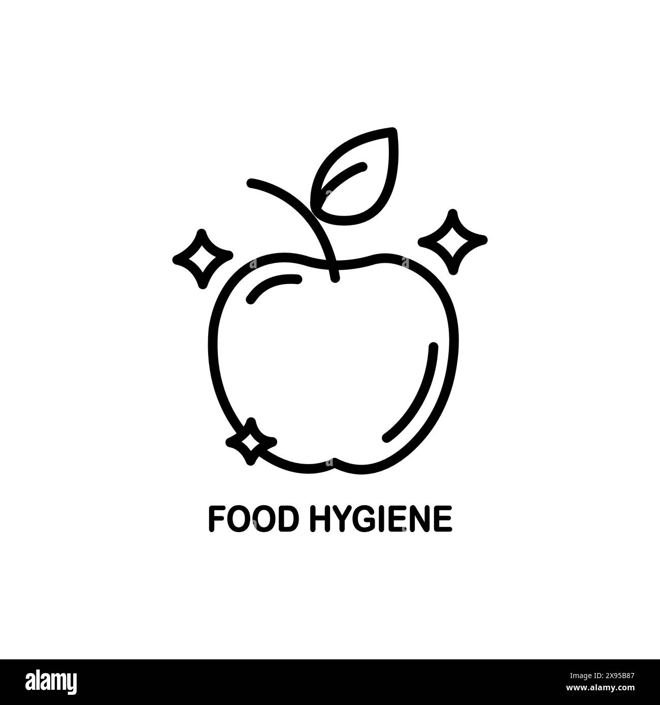 Icône de nourriture saine de la collection d'aliments. Mince nourriture saine linéaire, légume, icône de contour sain isolé sur fond blanc. Vecteur de ligne sain fo Illustration de Vecteur