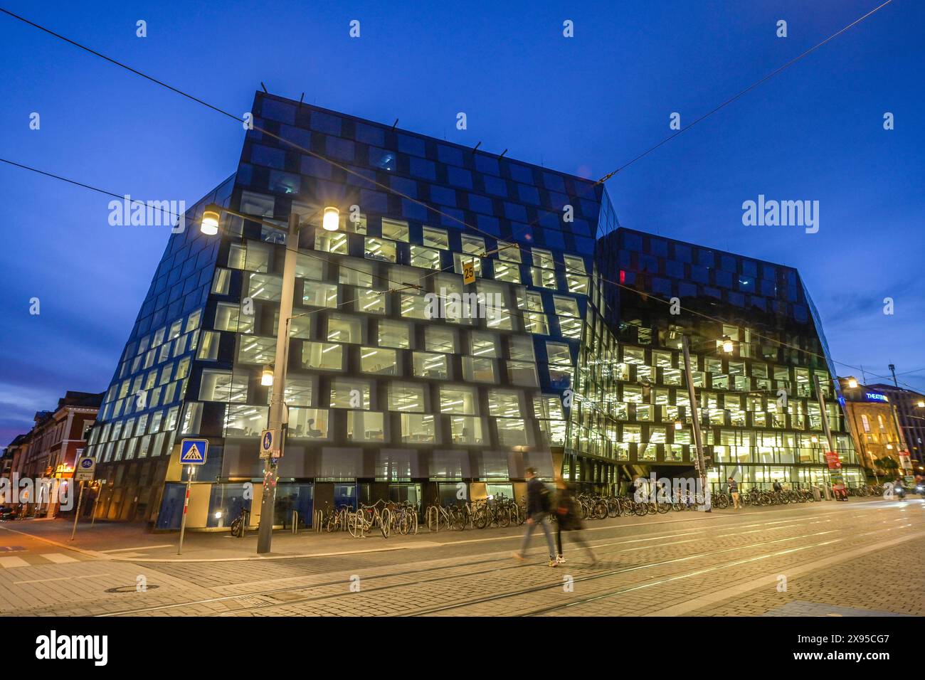 Bibliothèque universitaire, Université Albert Ludwig, University Square, Freiburg im Breisgau, Bade-Württemberg, Allemagne, Universitätsbibliothek, Albert-Ludw Banque D'Images