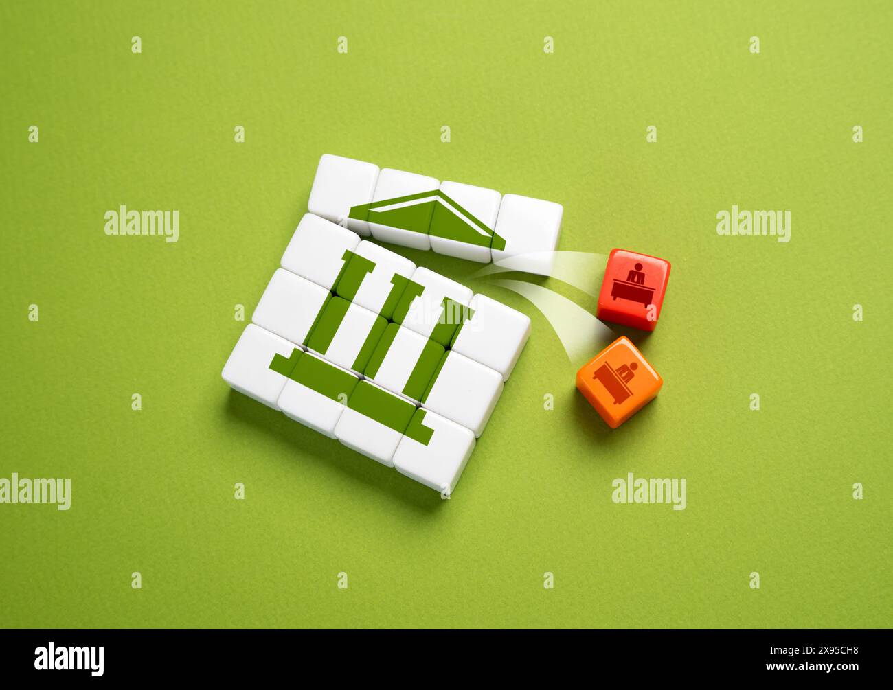 Réduction des fonctionnaires. Gestion des incendies. Changement de contrôle. Nettoyage de la corruption. Banque D'Images