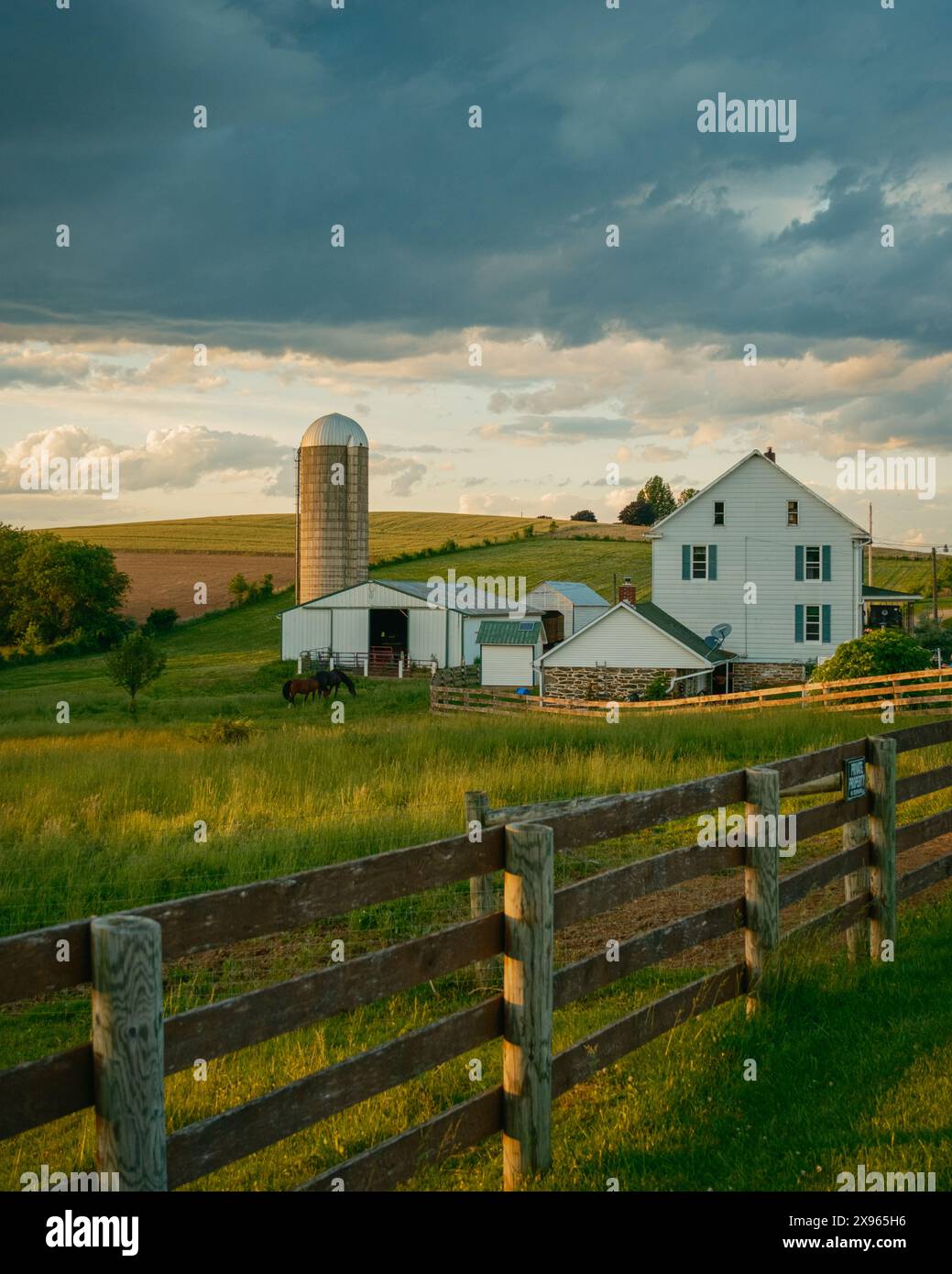 Une ferme à Glen Rock, Pennsylvanie Banque D'Images