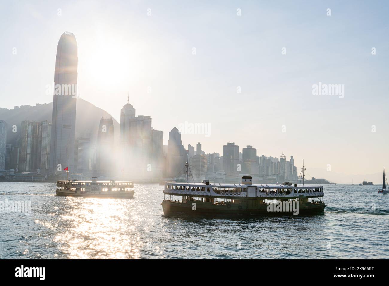 Terminal Star Ferry dans le port de Victoria, Hong Kong, Chine, Asie Banque D'Images