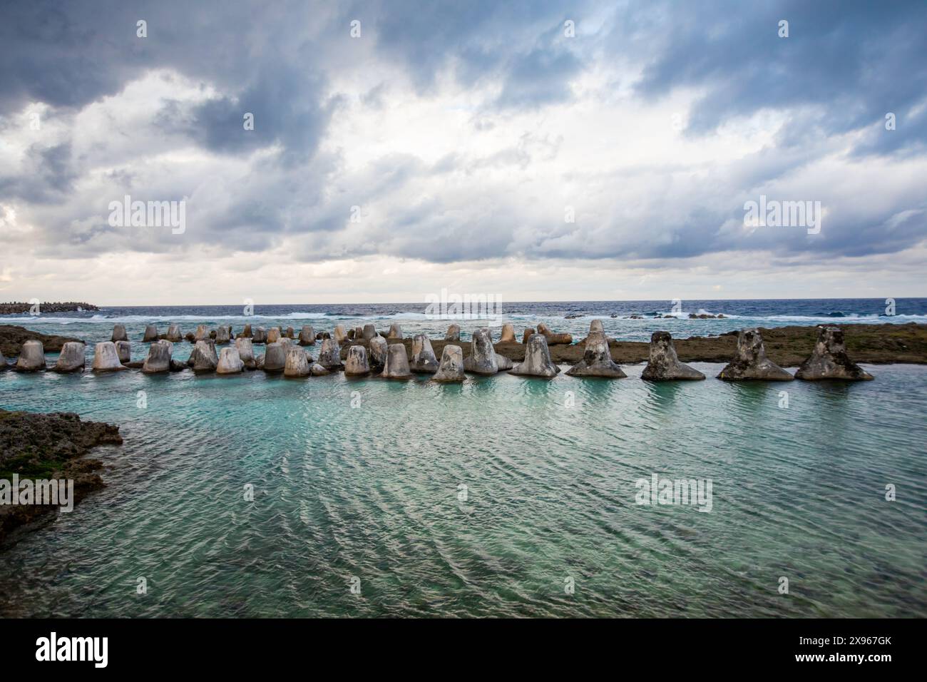 Tétrapodes de Yonaguni Island, Yaeyama Islands, Japon, Asie Banque D'Images Tétrapodes de Yonaguni Island, Yaeyama Islands, Japon, Asie Banque D'Images
