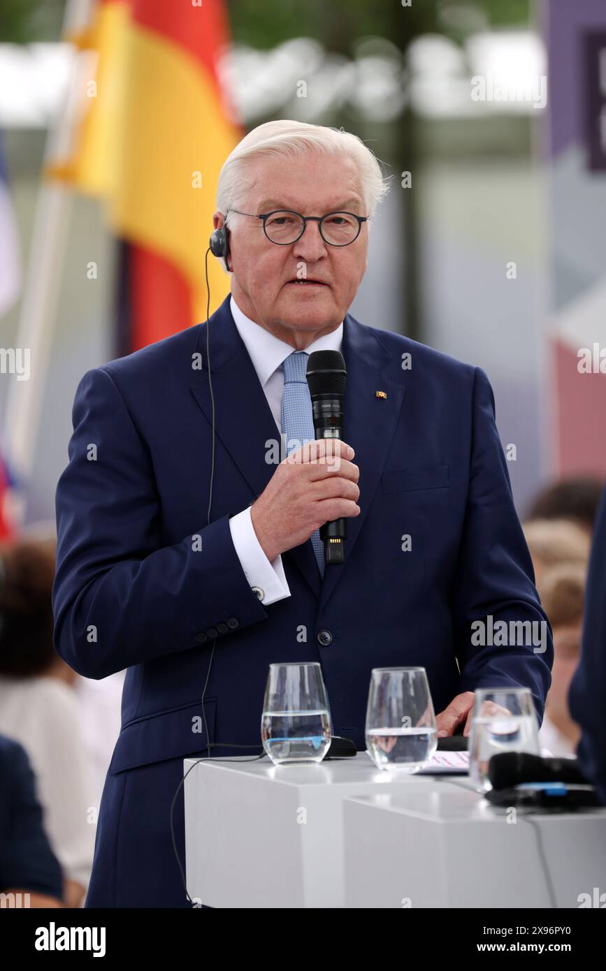 Frank-Walter Steinmeier, Président fédéral de l'Allemagne au Festival de la démocratie (Demokratiefest), Dialogforum, 29.5,24, Banque D'Images