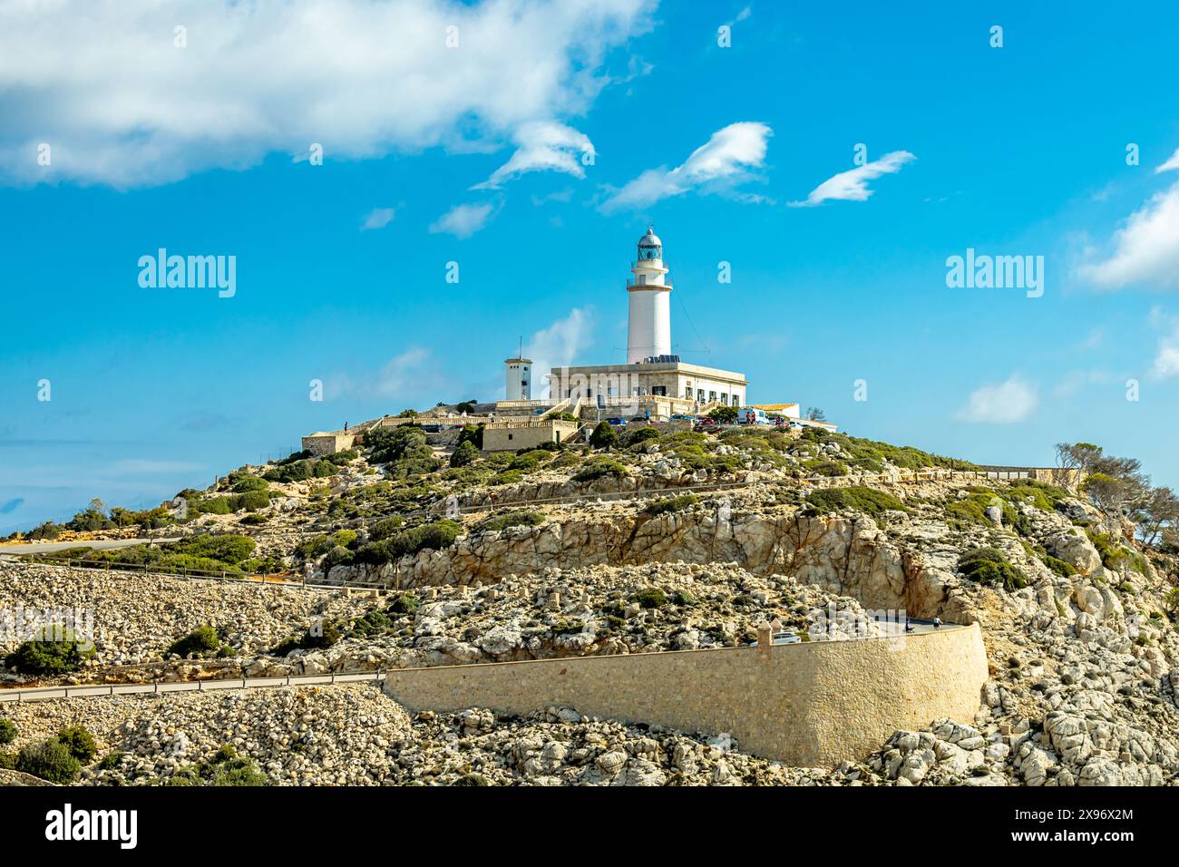 Sur le chemin du point culminant sur la belle île des Baléares Majorque - Cap de Formentor - Espagne Banque D'Images