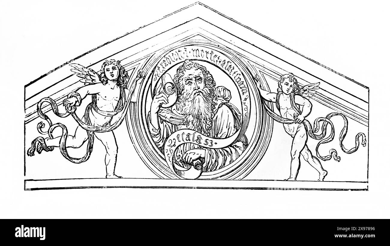 Gravure sur bois du prophète Isaiah Gaudenzio Ferrari de l'ancienne Bible de la famille illustrée du XIXe siècle Banque D'Images Gravure sur bois du prophète Isaiah Gaudenzio Ferrari de l'ancienne Bible de la famille illustrée du XIXe siècle Banque D'Images