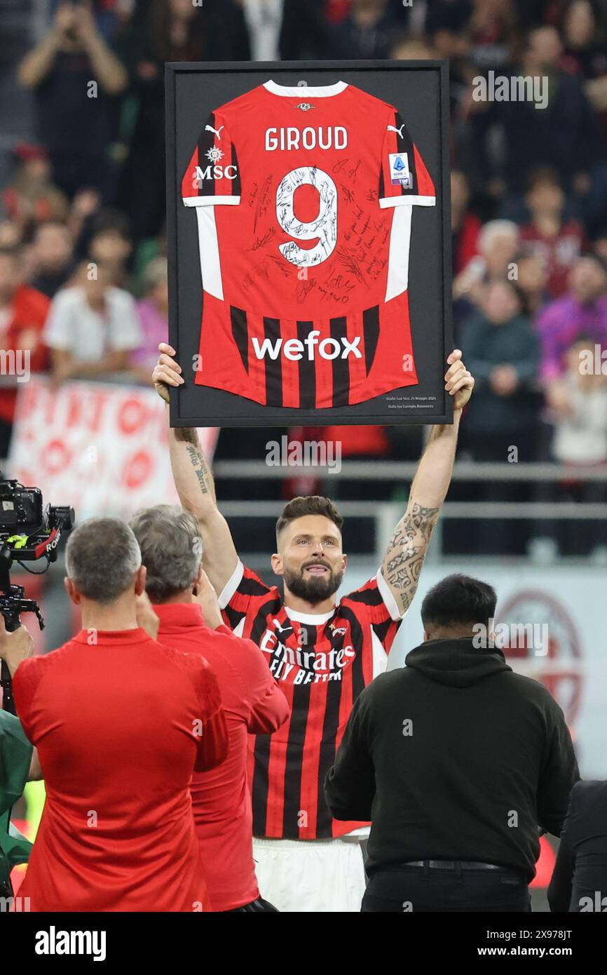 Foto Antonio Saia / 25 Maggio 2024 Milano - Italia - sport, calcio -AC Milan vs Salernitana Campionato Serie A 2023/2024 - Stadio G. Meazza - Nell Banque D'Images