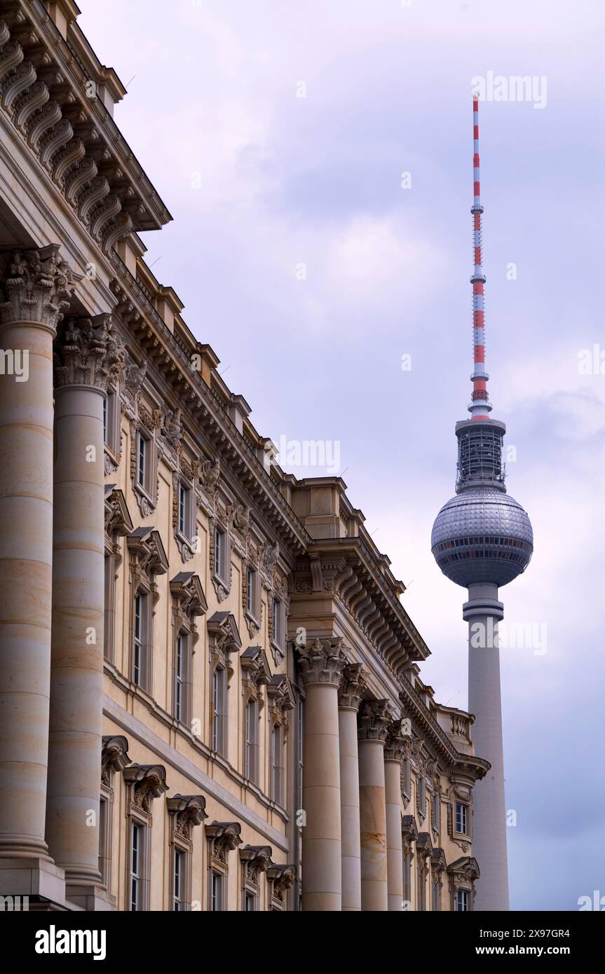 Forum Humboldt, City Palace, Berlin Palace, Alex TV Tower, Berlin, Allemagne Banque D'Images