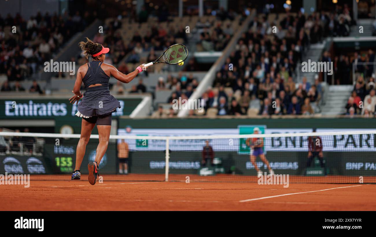 Roland Garros, 29 mai 2024 : Naomi Osaka (JPN) lors de l'Open de France 2024. Corleve/Mark Peterson Banque D'Images