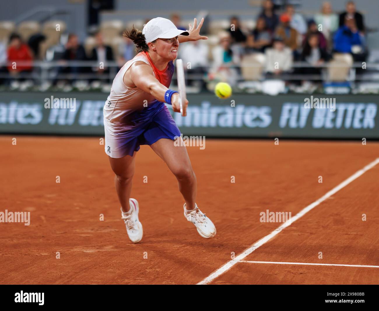 Roland Garros, 29 mai 2024 : IgA Swiatek (POL) lors de l'Open de France 2024. Corleve/Mark Peterson Banque D'Images