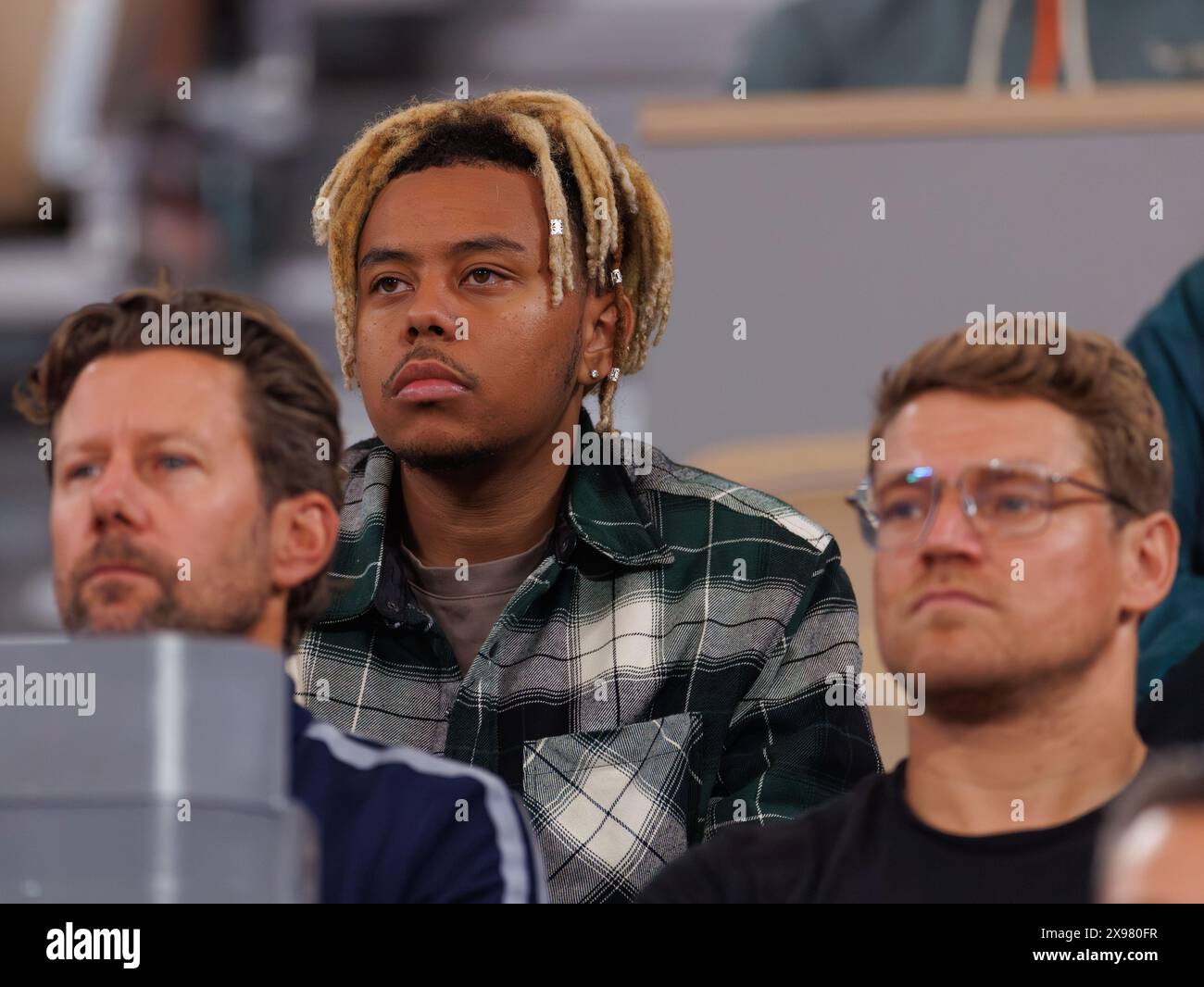 Roland Garros, 29 mai 2024 : partenaire de Naomi Osaka (JPN), Cordae lors de l'Open de France 2024. Corleve/Mark Peterson Banque D'Images