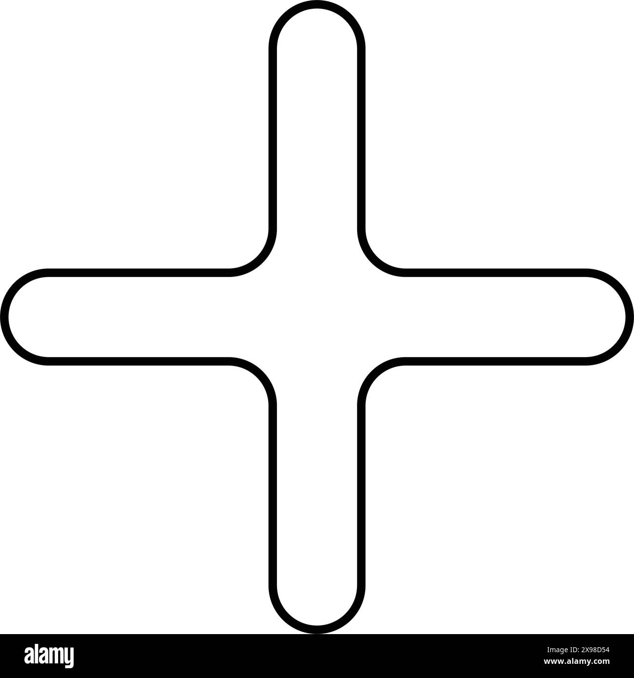 ajoutez une icône, plus ou augmentez la conception de l'illustration Illustration de Vecteur