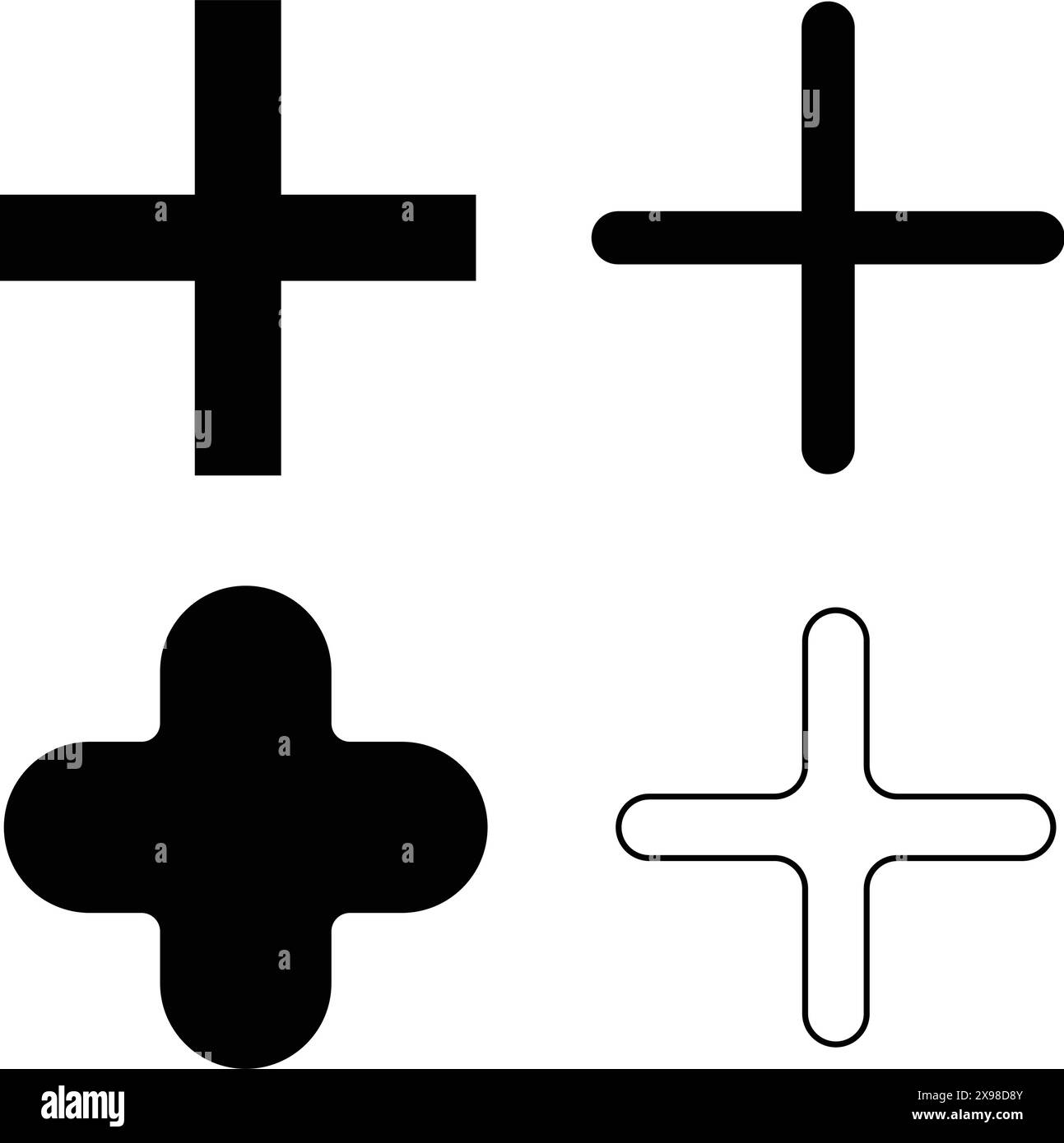 ajoutez une icône, plus ou augmentez la conception de l'illustration Illustration de Vecteur