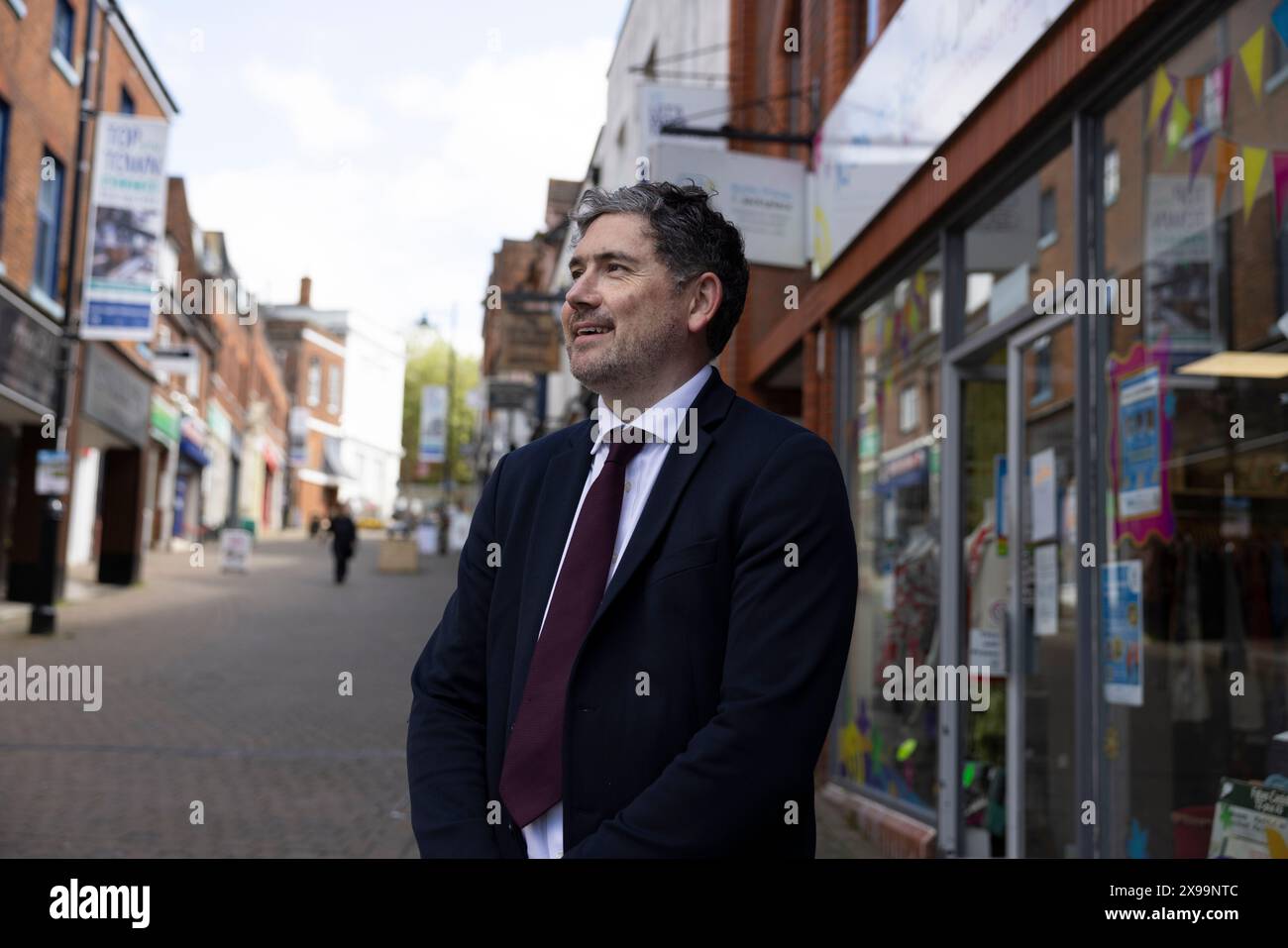 Luke Murphy, candidat parlementaire travailliste pour Basingstoke aux prochaines élections générales, Angleterre, Royaume-Uni Banque D'Images