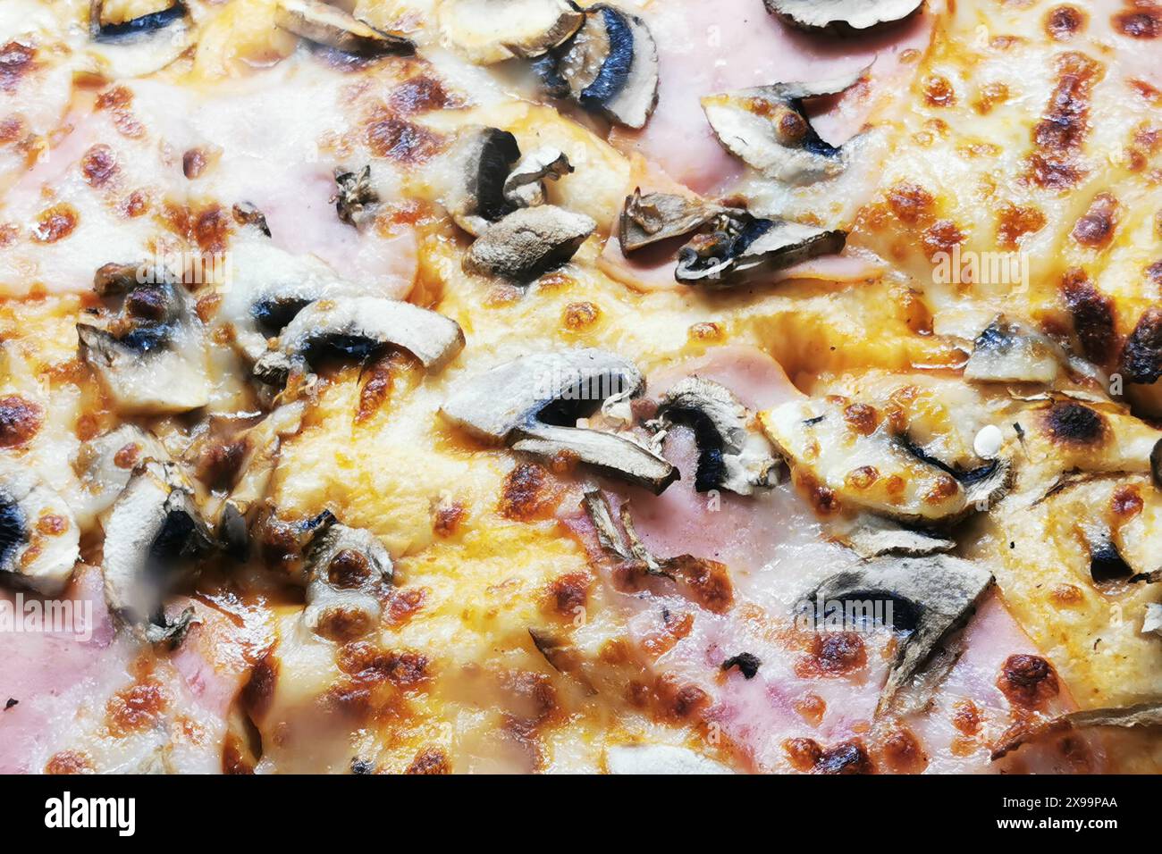 texture de la nourriture de pizza comme beau fond gastronomique Banque D'Images