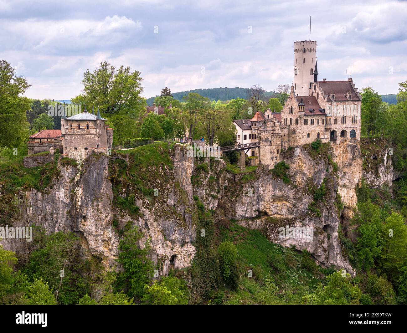 LICHTENSTEIN, ALLEMAGNE - 9 MAI 2024 : Château de Lichtenstein Banque D'Images