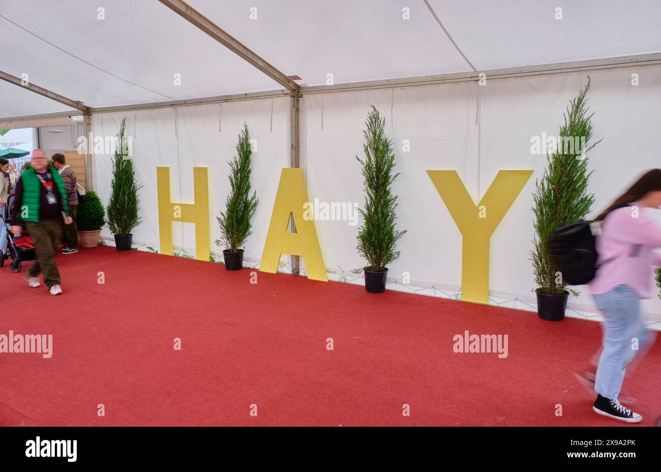 Festival du foin, Hay-on-Wye, Powys, pays de Galles Banque D'Images