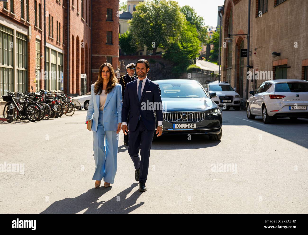 Stockholm, Lauch nouveau jeu, Suède, 05 30 2024, lancement d'un nouveau jeu éducatif de Mojang Studios. Princesse Sofia, Prince Carl Philip Banque D'Images