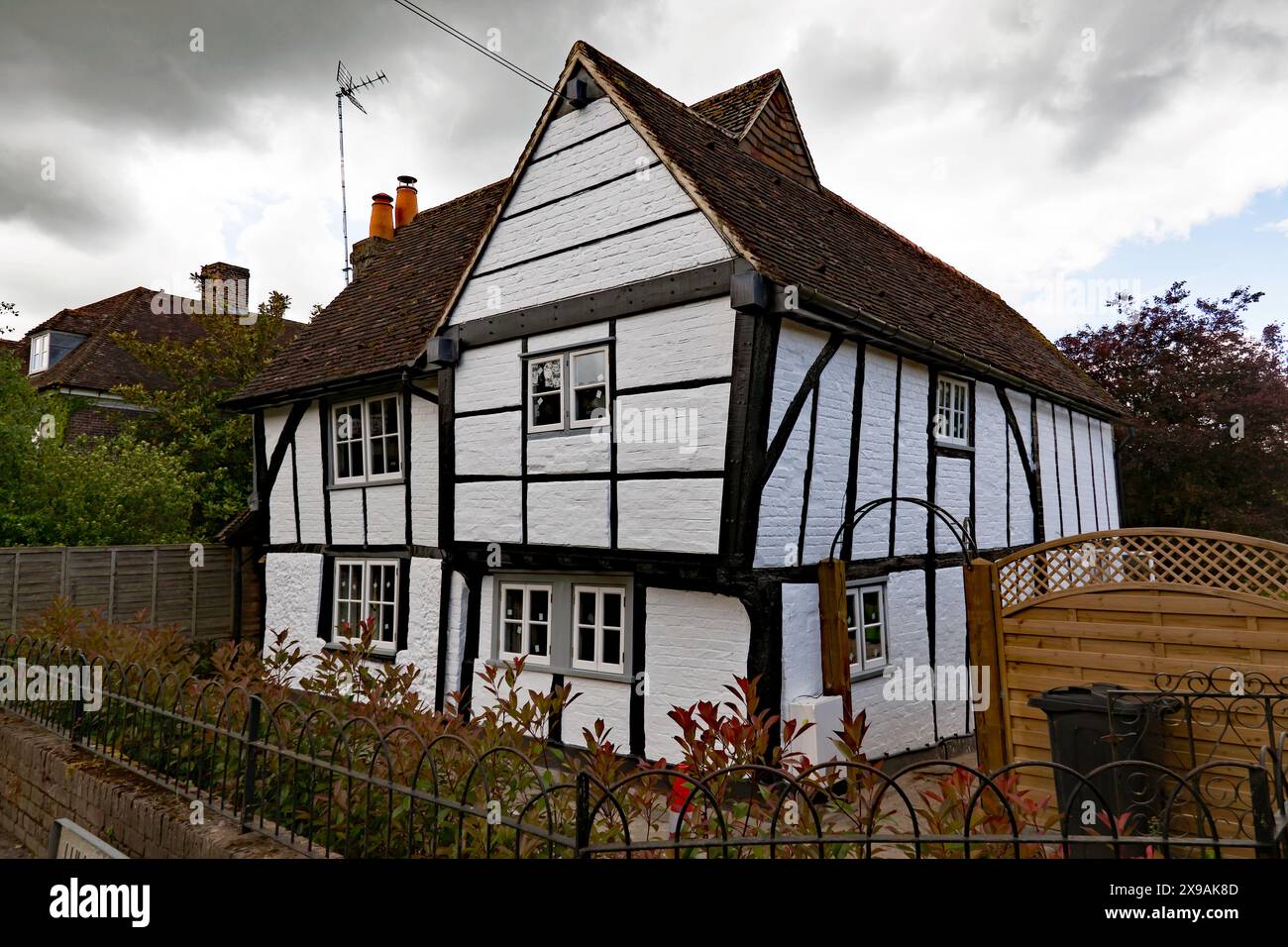 Toll Bar Cottage, 5, Riverside, un bâtiment classé Grade II, à Eynsford, Kent Banque D'Images