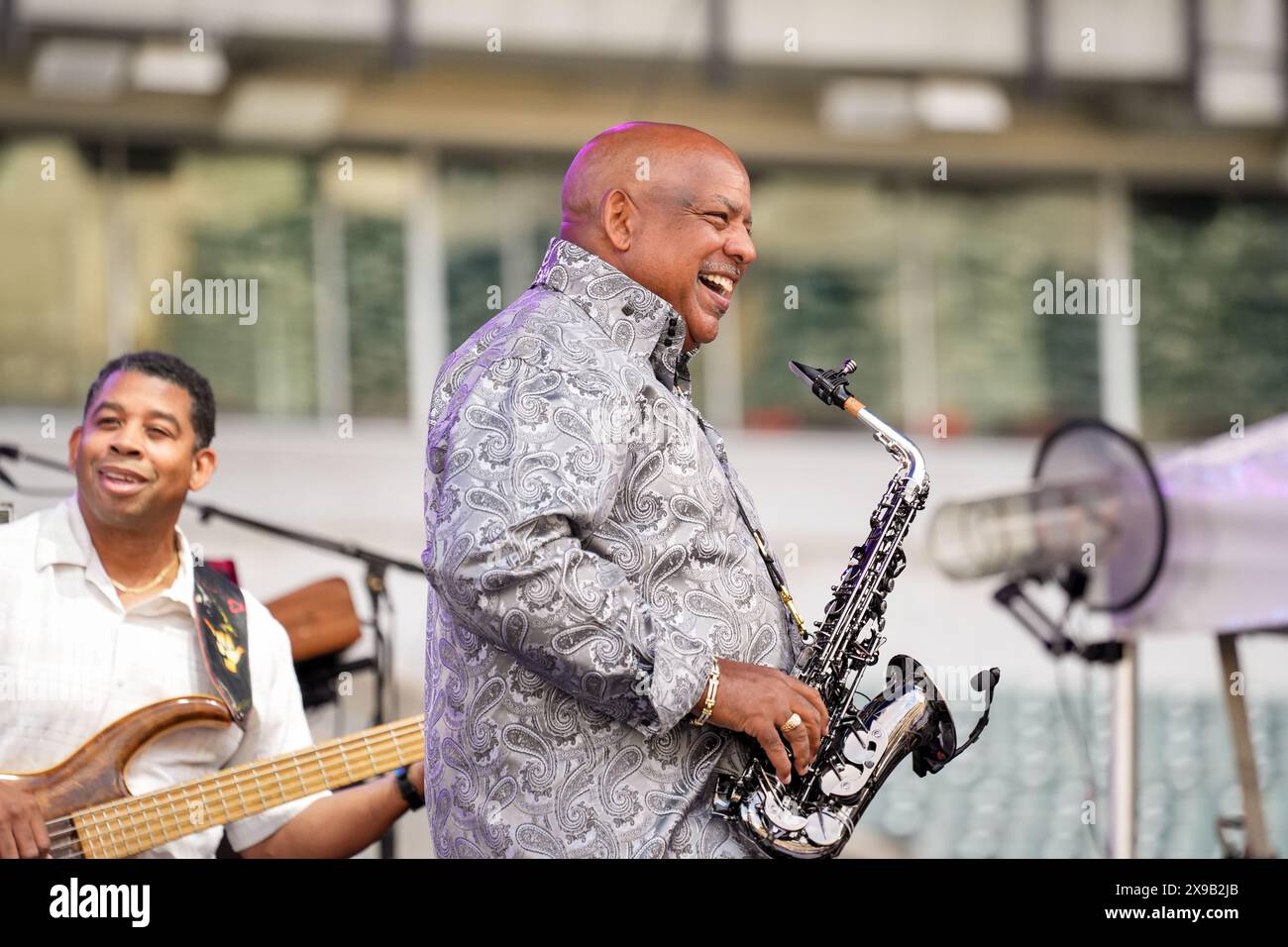Gerald Albright, légende du jazz, en concert Banque D'Images