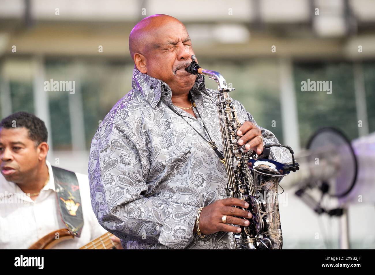 Gerald Albright, légende du jazz, en concert Banque D'Images