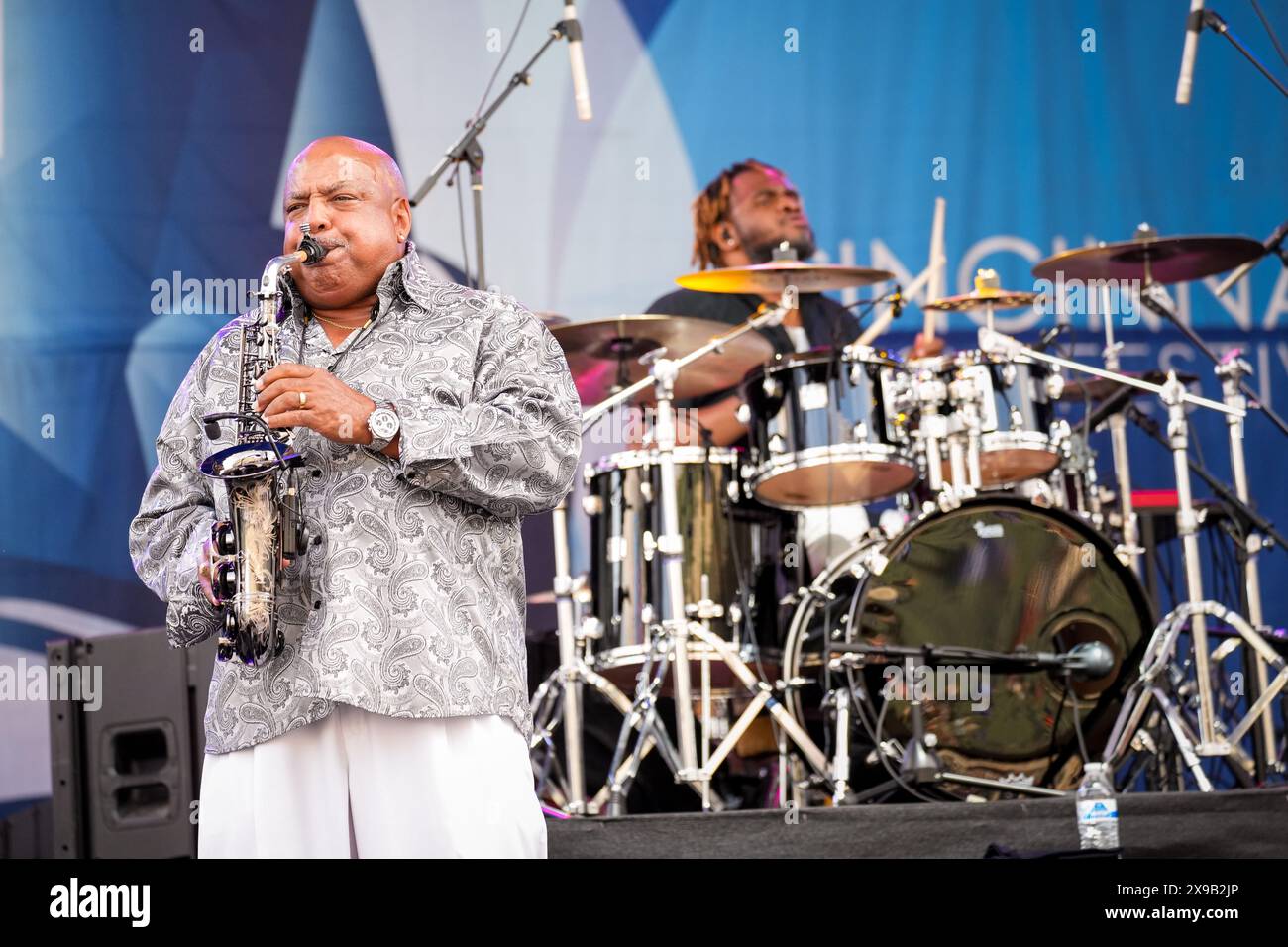 Gerald Albright, légende du jazz, en concert Banque D'Images