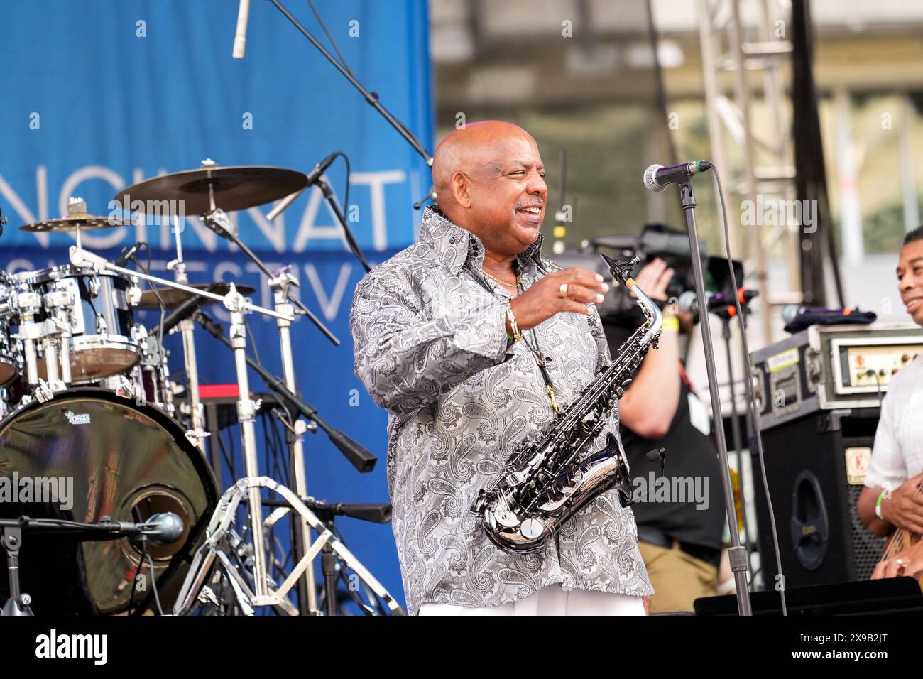 Gerald Albright, légende du jazz, en concert Banque D'Images