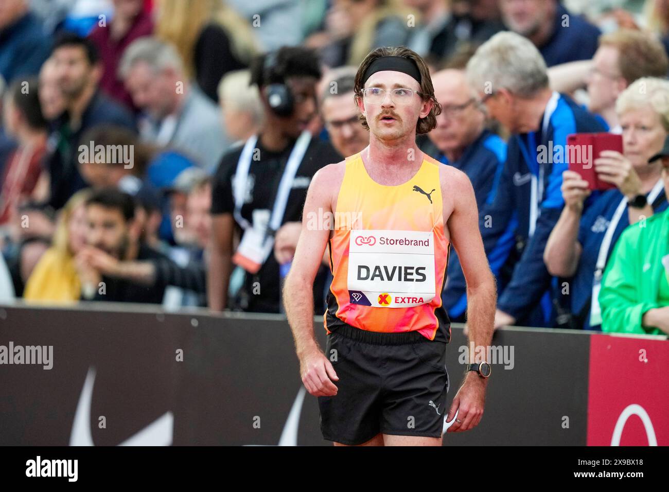 Oslo 20240530. L'australien Callum Davies a moins de 5000 mètres lors des Jeux de la Diamond League Bislett 2024 au Bislett Stadium. Photo : Heiko Junge / NTB Banque D'Images