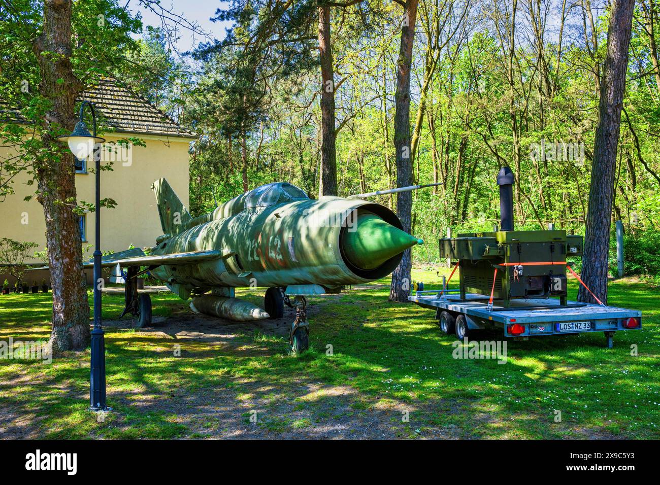 Chasseur soviétique MiG-21, Griessen, Jaenschwalde, Brandebourg, Allemagne Banque D'Images