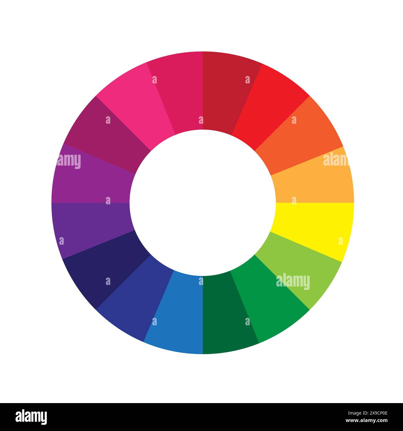 Vecteur de roue chromatique. Spectre de couleurs vives. Icône arc-en-ciel circulaire. Design dégradé éclatant. Illustration de Vecteur