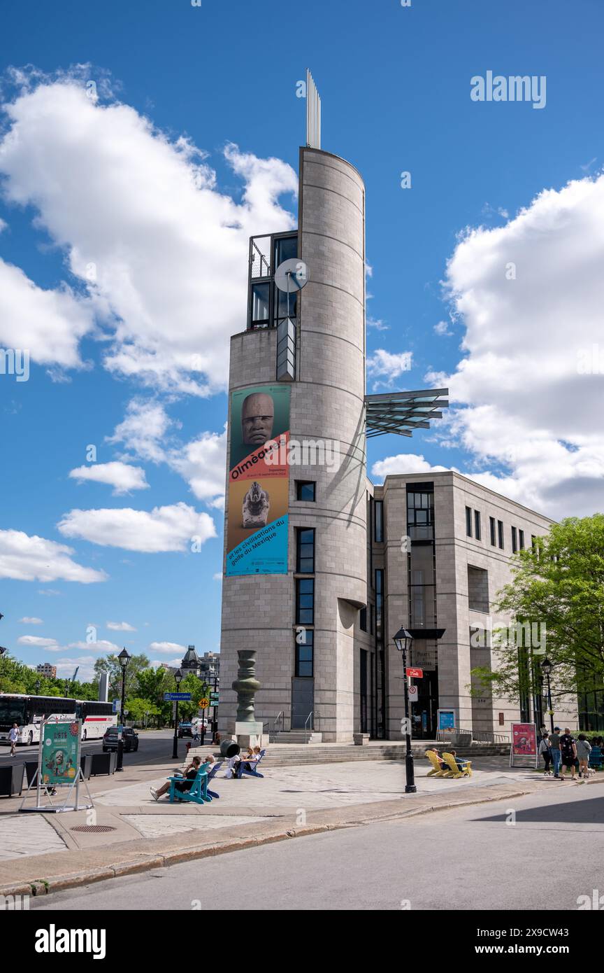 Montréal, Québec - 24 mai 2024 : Musée d'archéologie et d'histoire de Montréal. Banque D'Images