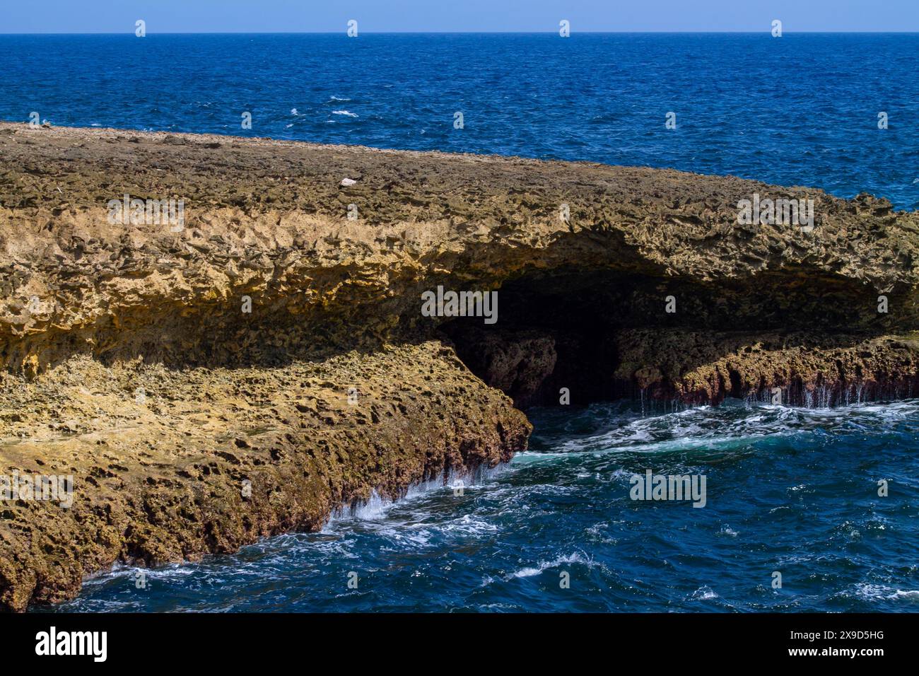 Côte rocheuse de l'île de Curaçao Banque D'Images